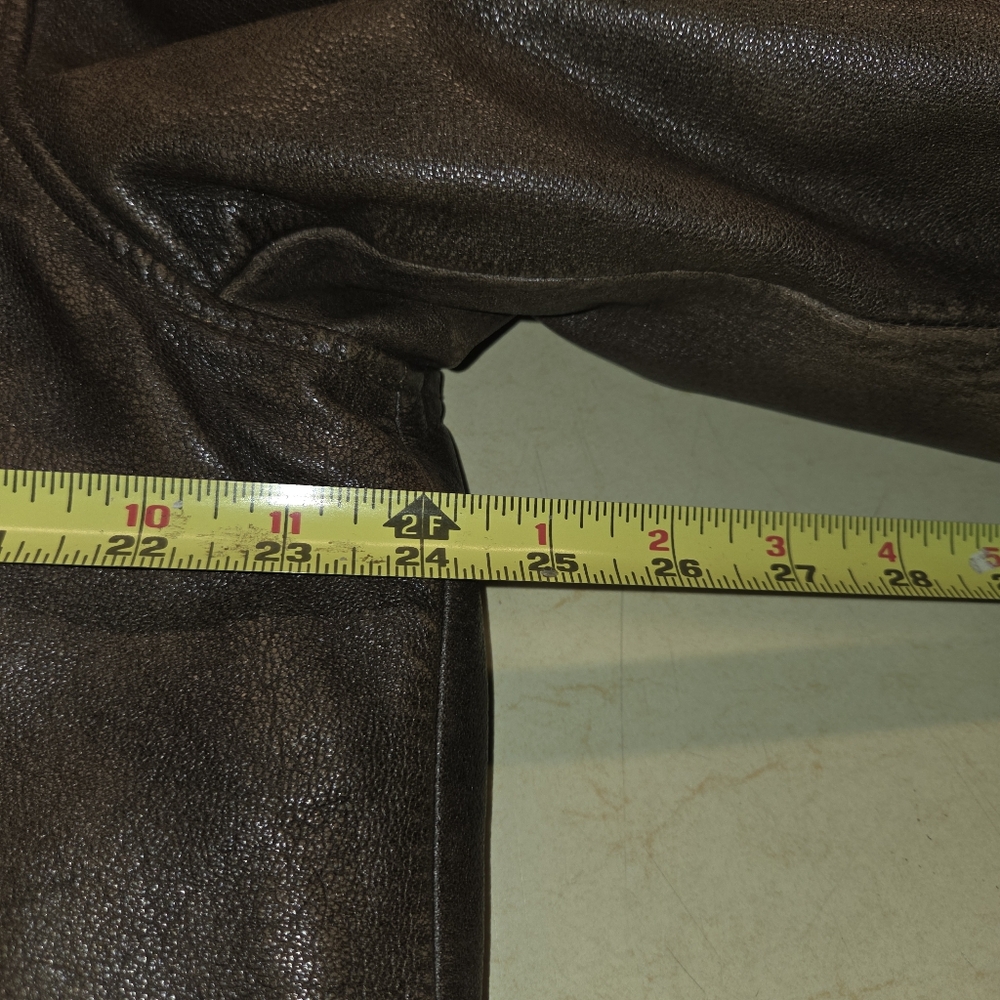 Vintage M. Julian Wilsons Brown Leather Jacket Mens Large Heavy Weight - Picture 6 of 8